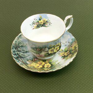 Royal Albert country scene Primerose hill cup saucer tea bone china England